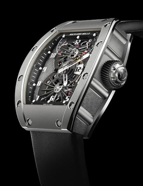 Review Richard Mille RM 022 Tourbillon Aerodyne Dual Time Zone White Gold mens watch replica - Click Image to Close